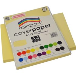 Rainbow Cover Paper A4 125gsm Ivory Sand Pack of 100_2